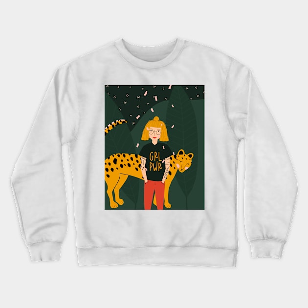 Grl Pwr #3 Crewneck Sweatshirt by Artsy Morning Studio